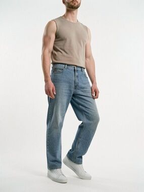 LOIS BAGGY STRAIGHT BLUE WASH JEANS MAN 38